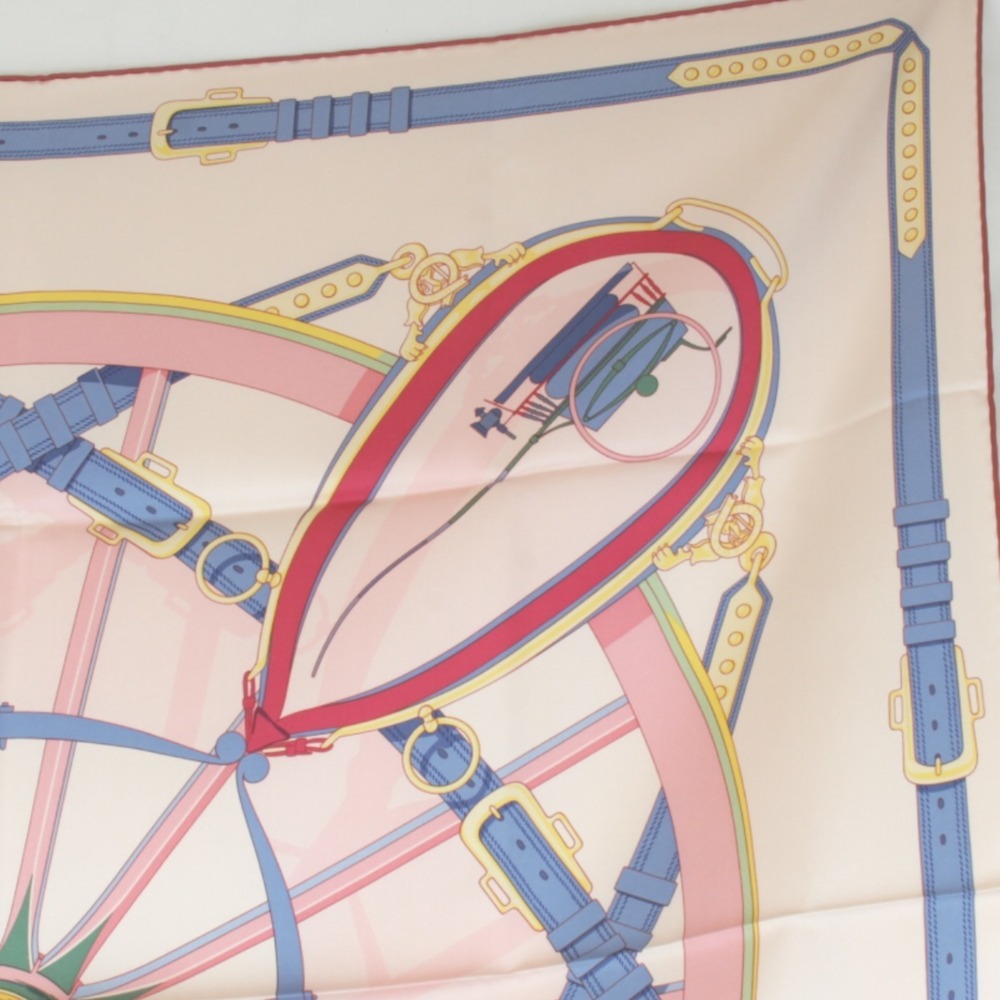 HERMES Pink Silk Scarf - Picture 4 of 9